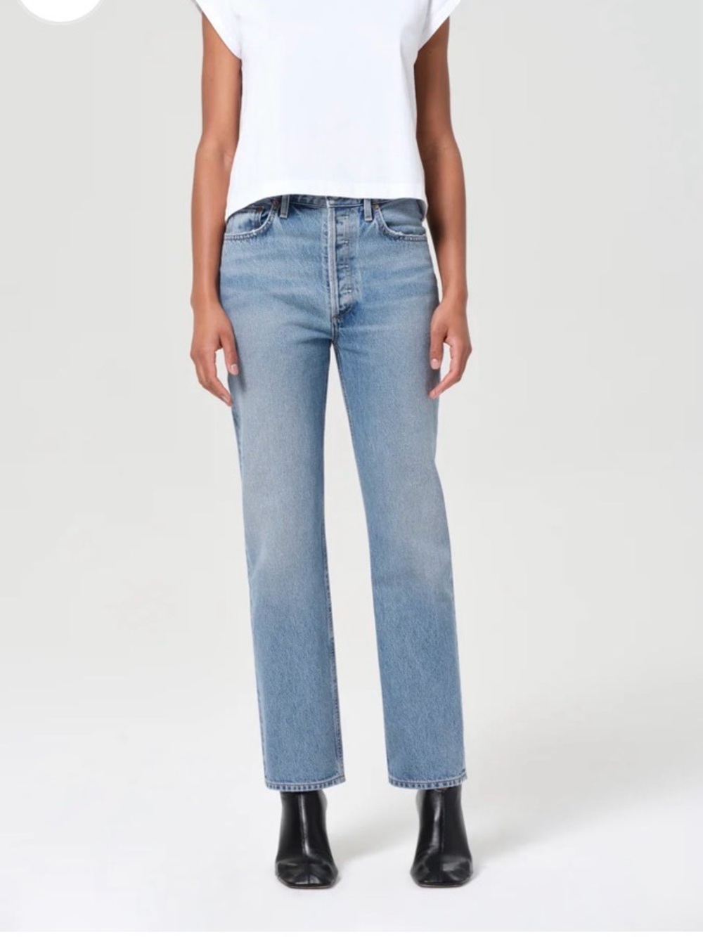 Agolde 90’s Pinch Waist Hi-Rise in stage Blue size 27